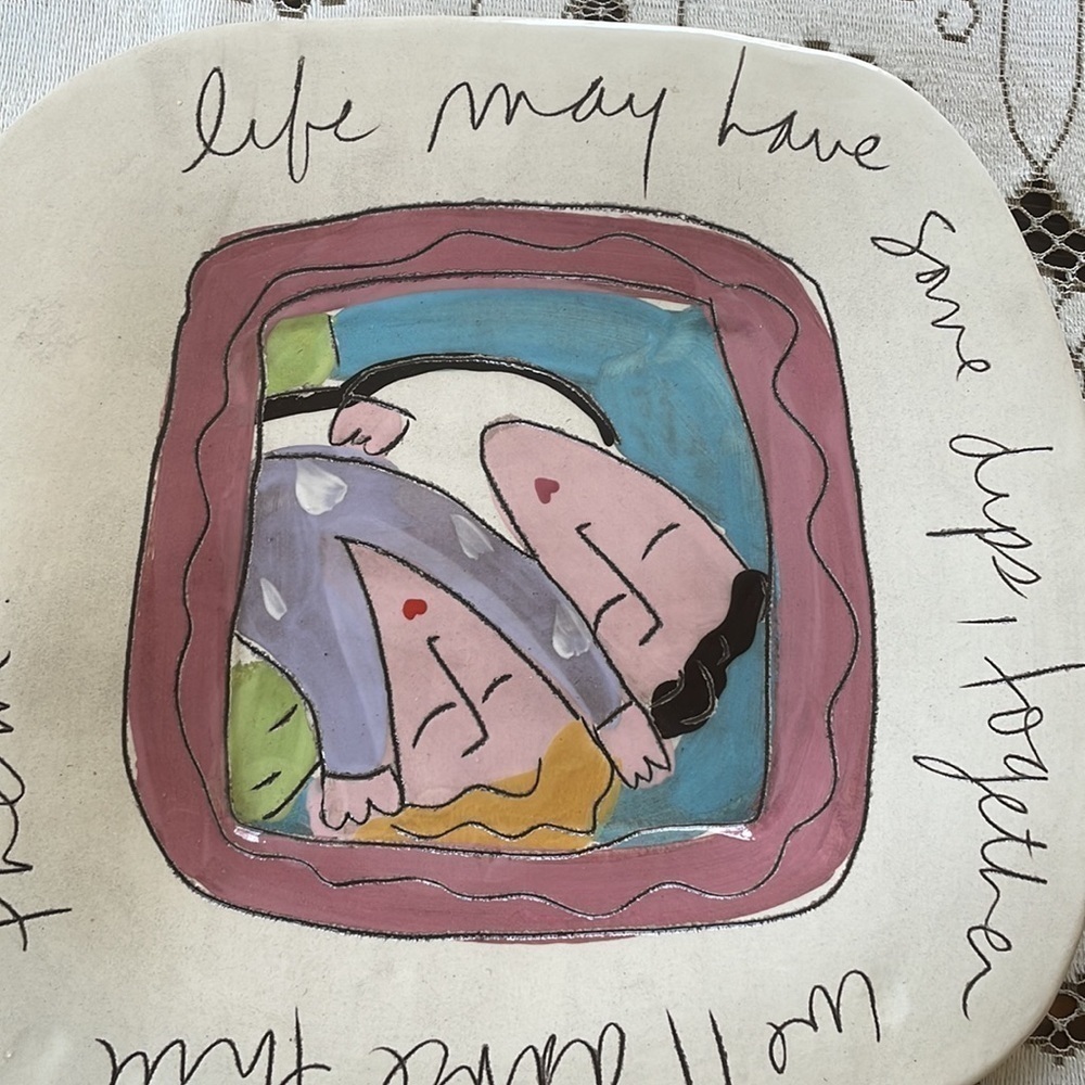 Sandra Magsamen Art Original- Life May Have Some Dips We’ll Dance Together Plate - Picture 2 of 10